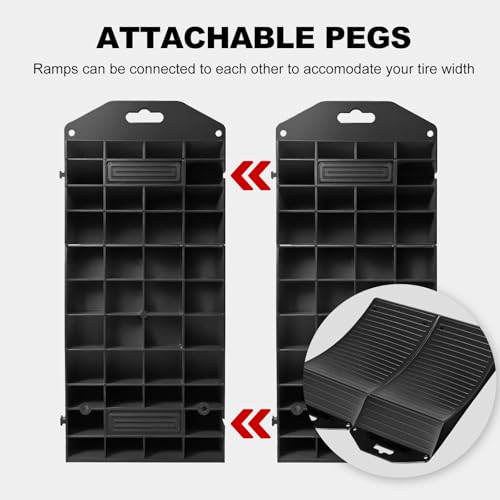 BIG RED AGT18PLR Tire Saver Ramps Anti-Slip Pads Design, 4 Pack Car Tire Wheel Ramps with Carrying Bag for Flat Spot and Flat Tire Prevention, Tire Savers for Storage, Easy to Store - size: Medium-4 pcak
