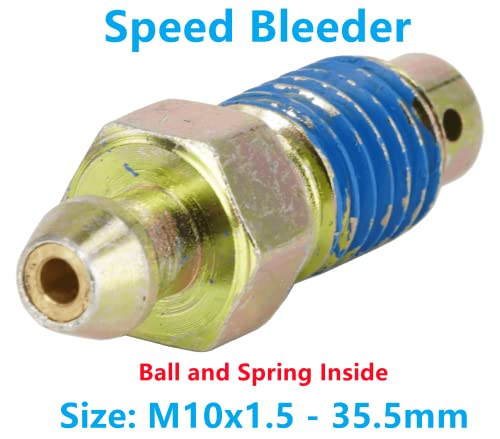 4 PCS Speed Bleeder,Bleeder Valve,Quick Bleeders with Dust Caps M10x1.5-35.5mm, H9406-4, 13908, 12702, 105407, 639580 - size: M10x1.5 - 35.5mm (4 PCS)