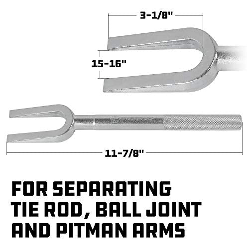 Powerbuilt 15/16-Inch Ball Joint Separator Tool – Pickle Fork, Heavy-Duty Steel for Tie Rod and Ball Joint Removal, Suspension and Steering Joint Splitter - 648468 - size: 15/16 in.