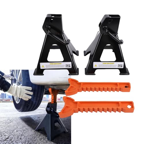 Jack Stands 3 Ton, 2PCS 6,600 LBs Load Capacity Heavy Duty Steel Car Lifting Stand 11.2 to 16.8 inch Adjustable Height Stable Support for Small SUV Pickup Truck