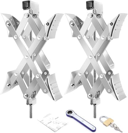 USA RV Wheel X-Chock Stabilizer for Dual Axle Trailers Heavy Duty - 2Pack