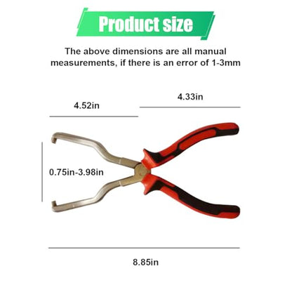 ZIMISI Fuel Line Plier, Quick Disconnect Release Removal Tool, Petrol Hose Clamp Clip Pliers, Fuel Line Disconnect Tool, Car Pipe Clip Repair Tool, Automotive Tools for Most Cars (Red/Black/White) - color: Red/Black/White