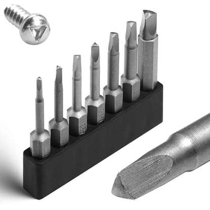 7PCS Triangle Screwdriver Set Triangle Bit Set S2 Alloy Steel 2"/50mm 1/4 Hex-Shank Tamper-Proof Security Bit TA18 TA20 TA23 TA25 TA27 TA30 TA46 - color: Triangle Head