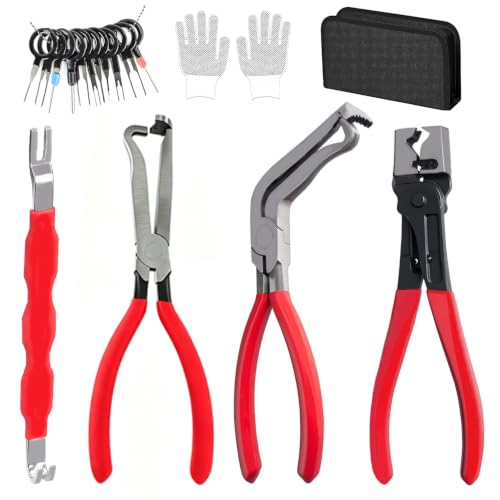 Automotive Electrical Disconnect Connector Plier : 7Pcs Automotive Electrical Connector Removal Tool Plug Connector Separator Hose Clamp Pliers for Car Truck SUV