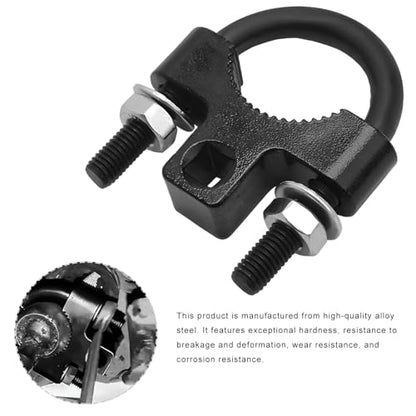 Inner Tie Rod Removal Tool, 3/8 Inch Alloy Steel Tie Rod End Wrench with Non-Slip Teeth, Inner Low Profile U-Wrench for Vehicle Chassis Rocker Removal or Installation