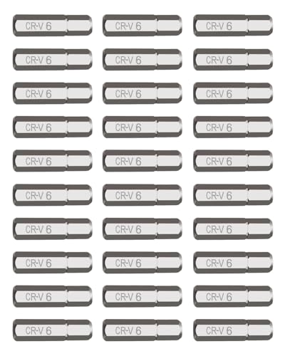 ROTATION 30-Piece H6 Bit Set, Impact Grade, 1/4-inch Hex Shank, Chrome Vanadium Steel - color: H6