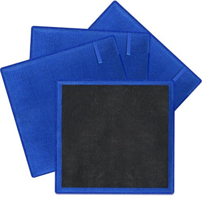 Clay Towel Auto Detailing 4 Pack - Fine Grade Microfiber Car Chamois Towel - DIY Detail Clay Bar Alternative(Blue) - color: Blue, size: 4 Pack