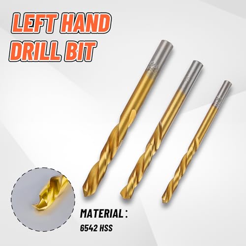10PCS Stripped Screw Extractor Set Left Handed Drill Bit | 35# Cr-Mo & 6542 HSS Steel Cobalt Broken Screw Extractor Kit Easy Out Removing Stripped Screws Broken Bolts - size: Upgarded Kit-10PCS