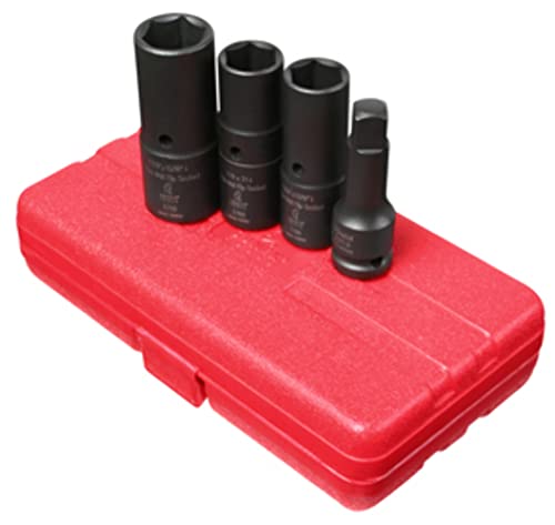 SUNEX TOOLS 2724 1/2-Inch Drive Deep Thin Wall Flip Socket Set, 4-Piece