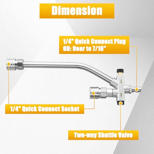 Tool Daily Mini Foam Cannon for Pressure Washer, Dual Connector | 5 Power Washer Spray Nozzle Tips, 1/4 Inch Quick Connect - size: 100 ml