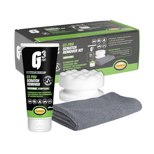 Car Paint Scratch Remover Kit – Permanent Scratch & Swirl Removal, Remove Scuffs & Marks, Restore Clear Coat Shine, Easy Buffing Repair, Pad & Microfiber Cloth Included