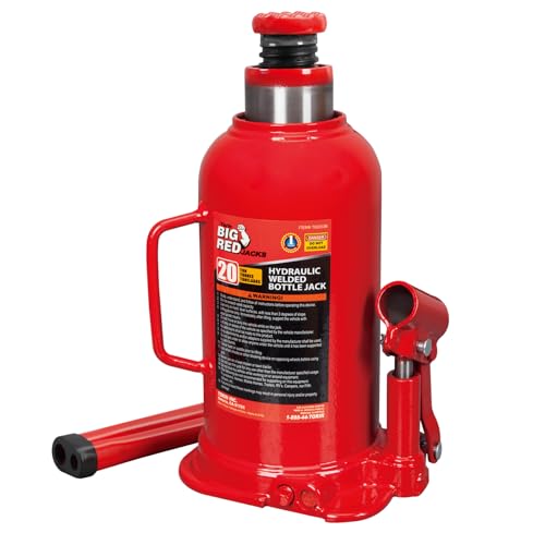 BIG RED 20 Ton (40,000 LBs) Torin Welded Hydraulic Car Bottle Jack for Auto Repair and House Lift, Red, TAM92003B - size: 20 Ton（40,000 lbs）, style: 20 Ton（40,000 lbs）Standard