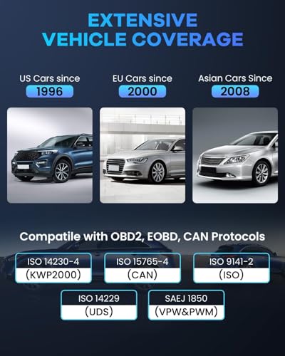 MUCAR CDE900 OBD2 Scanner, ABS,SRS,TCM,ECM System Car Code Reader Diagnostic Scan Tool, 4 Inches Touchscreen, Cover 106 Brands, FCA Autoauth, Wireless Update