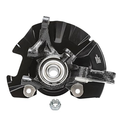 Detroit Axle - Front 4pc Steering Knuckles Kit for 06-11 Hyundai Accent, 2 Steering Knuckles & Wheel Bearing Hubs 2 Outer Tie Rods 2006 2007 2008 2009 2010 2011 Replacement - size: 4SU48700/Kit