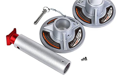 Power Zone 680066 3-Ton Aluminum Jack Stands, Lifting Range: 10-5/16” to 15-1/3” with 6 Locking Positions, Silver