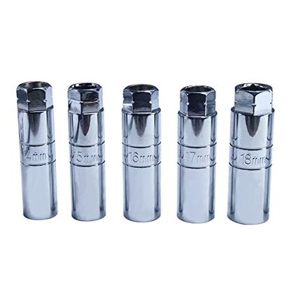 43pc Shock Absorber Strut Nut Go-Thru Socket Set Kit Ratchet Steering Hub Suspension Shock Absorber Nut Removal Tool