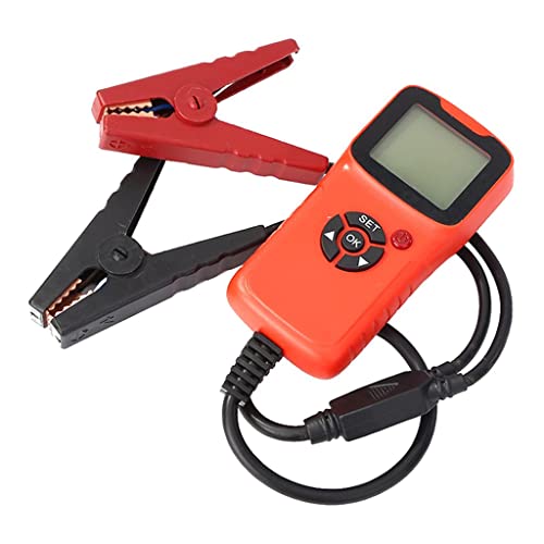 Accurate Digital 12V Car Battery Analyzer - Test Battery Life, CCA, Voltage - Wide Compatibility - LED Screen & Beep Reminder - Automotive Battery Diagnostic Tool