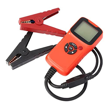 Accurate Digital 12V Car Battery Analyzer - Test Battery Life, CCA, Voltage - Wide Compatibility - LED Screen & Beep Reminder - Automotive Battery Diagnostic Tool