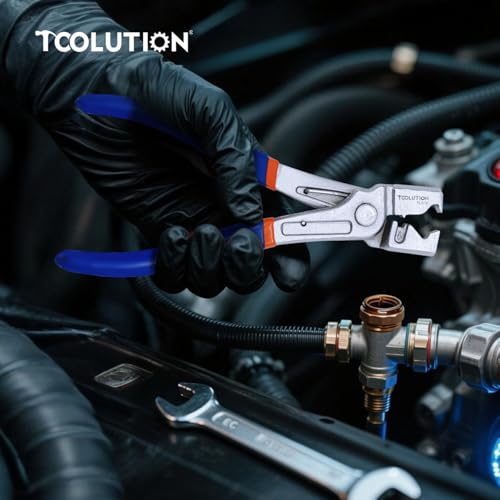 Clic R Hose Clamp Pliers Heavy Duty European Vehicle Car Tool | Fully electroplated Clic-R clamp pliers for European vehicle fuel line and coolant hose clamp service - color: Clic-r Plier