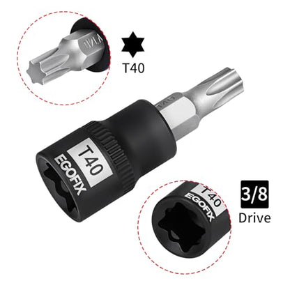 3/8 Inch Drive x T40 Torx Bit Socket - style: 3/8 T40