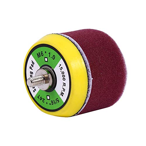 Car Foam Drill Polishing Pad Kit 16pcs 2" Sponge Flat Polishing Buffing Pads Set Waxing Sealing Glaze with M6X1 Drill Adapter Car Polisher
