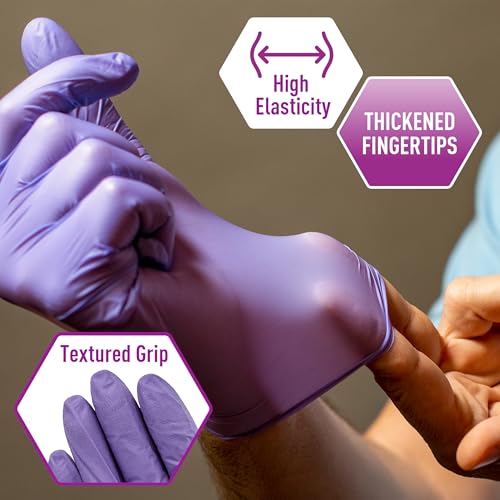 MedPride Powder-Free Nitrile Exam Gloves, Large, Large (Pack of 100) - size: Large (Pack of 100)