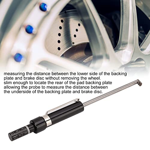 Car Brake Pad Thickness Gauge Tire Tread Depth Measuring Tool Universal for Internal External Black Silver Brake Measurement Tool