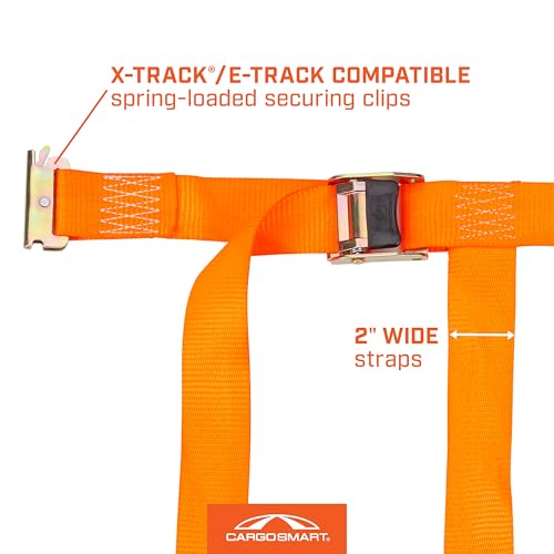 CargoSmart Adjustable Cargo Net — Connects to X-Track and E-Track Systems — 3,600lb Break Strength, 1,200lb Safe Work Load - style: Adjustable Cargo Net