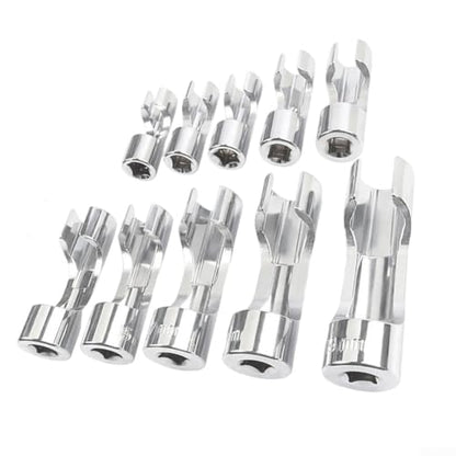 Diesel Injector Line Socket Set, Line Removal Tool 3/8 Drive, Chrome Vanadium Steel Open End Wrench for Auto Oxygen Sensor, 10-19mm(19mm) - color: 19mm