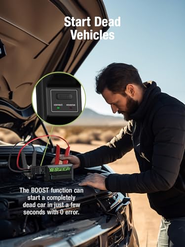 YESPER Jump Starter Portable,1500A Peak Motorcycle Jump Starter, Jump Box for Car Jumper Starter Portable, 12V Auto Booster Pack(Up to 7L Gas and 5.5L Diesel Engine) with Smart Safety Jumper Cable