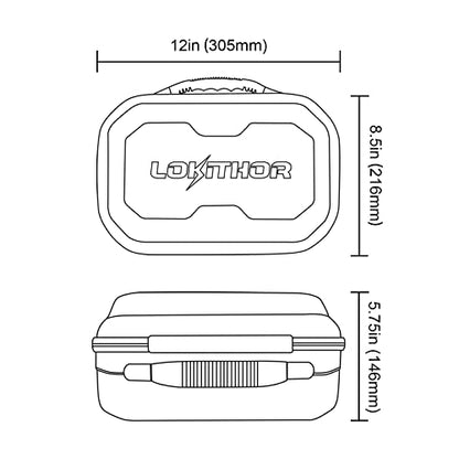 LOKITHOR CASE001 Hard EVA Protection Case Carrying Storage Bag | for JA300 | JA301 | JA302 | JA400 | JA401 | JA3000 | JA3000PRO, Shockproof Water-Resistant Storage Organizer