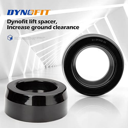 Dynofit 3" Leveling Kit for 2WD Ram 2500/3500 (1994-2011) & Ram 1500 (1994-2018), Raise Dodge Truck 3 Inch Front Suspension for Load Leveling, Set of 2 Black Polyurethane (PU) Coil Spring Lift Spacers - size: 3 Inch (For 2WD)