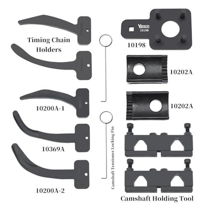 Camshaft Phaser Timing Chain Tool, Replace 10200A 10202 10198A 10369 | with Camshaft Holding Tool Crankshaft Pulley Wrench Compatible with VW Dodge Chrysler 3.0L, 3.2L and 3.6L Pentastar Engine - size: 12pcs