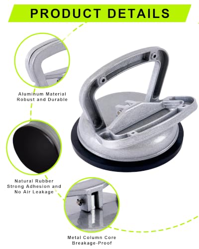2 Pack Large Metal Dent Puller, Car Dent Puller Tool with Suction Cup, Dent Remover Tool for Car, Car Dent Repair Kit for Auto Body Hail Damage, Suction Cup Dent Puller for Glass and Tiles - color: E/2PCS Metal Suction Cup