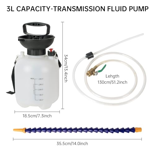 AIGMISON 3L Transmission Fluid Pump, Transmission Fluid Hand Pump Automotive,Transmission Oil Pump, Manual Automotive Oil Filling System - color: A