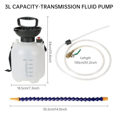 AIGMISON 3L Transmission Fluid Pump, Transmission Fluid Hand Pump Automotive,Transmission Oil Pump, Manual Automotive Oil Filling System - color: A
