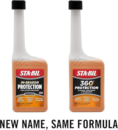 STA-BIL In-Season Protection Fuel System Treatment & Injector Cleaner, 10oz | Treats 50 gallons. Cleans fuel systems and injectors while helping protect against corrosion and ethanol damage. - size: 10 Fl Oz (Pack of 1)