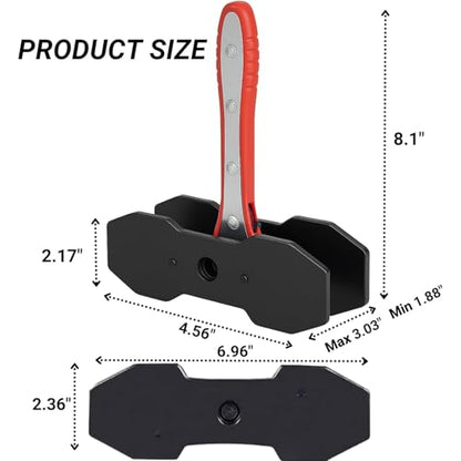 Brake Caliper Compression Tool,Car Ratcheting Brake Caliper Piston Spreader Press Tool with 2PCS Steel Plates,360° Adjustable Ratchet Piston Compressor, Essential Tool Kit for Car Brake Repair