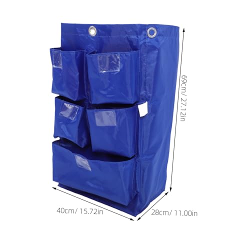 Janitorial Cleaning Bag Car Detailing Bag Organizer Strong Cleaning Trolley - color: Blue