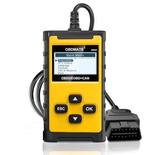 Check Engine Code Reader, OBDMATE OM201 OBD2 Diagnostic Tool | Clearing Faulty Codes with Wireless Printing | Graphic Live Data | EVAP Test