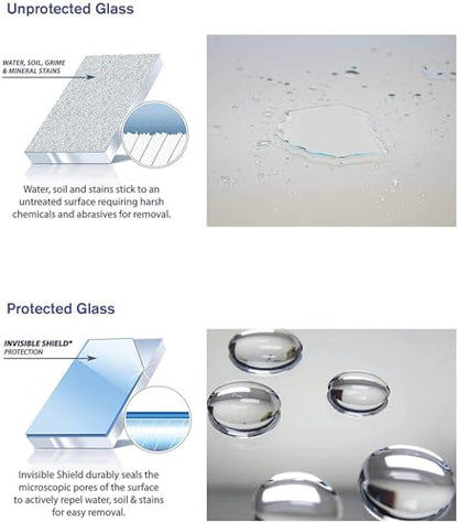 Invisible Shield Glass Essentials Shower Door & Tile Protectant Kit 32 oz | Water Spot Remover & Glass Protection