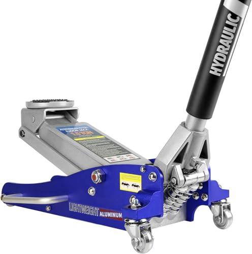 1.5 Ton Low Profile Floor Jack, Heavy Duty Steel Racing Floor Jack with Dual Pistons Quick Lift Pump, Lifting Range 3.5"-14", Hydraulic Professional Car Jacks 1.5 Ton/3000 LBS Capacity, Blue - color: Grey - 1.5 Ton(Dual Pump), Lift 3.5"-14"