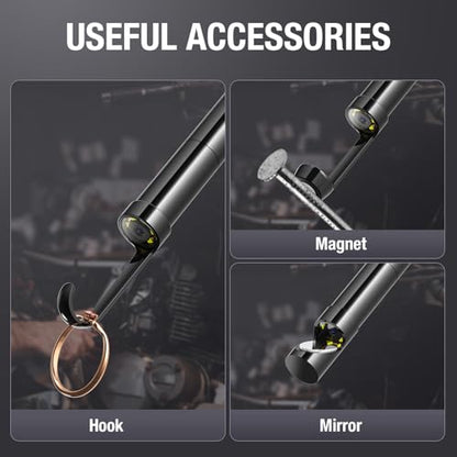 Teslong 50FT USB C Borescope Camera with Light for iPhone 15/16/17 Android | 15m DIY Scope Camera for Sewer Drain Pipe Inspection, 8 LED Lights, IP67 Waterproof, 1.0MP HD Endoscope, Flexible Snake Cable