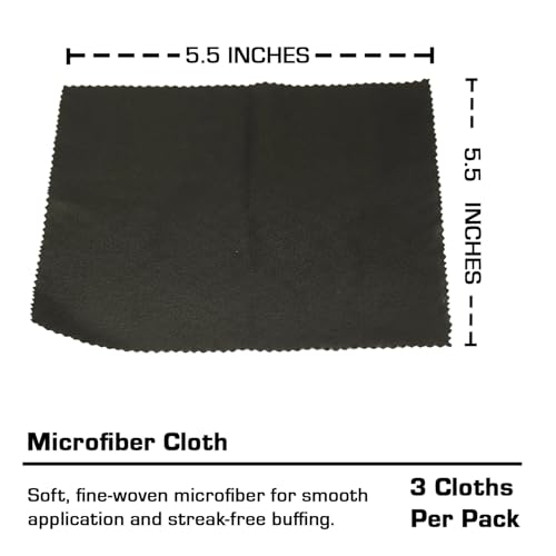 Sponge Applicator Kit 3 Pack with Microfiber Cloths | Perfect for Ceramic Coating, Nano Coating, Glass Coating, Tire Shine Detailing (3" Sponge Kit) - size: 3" Sponge Kit