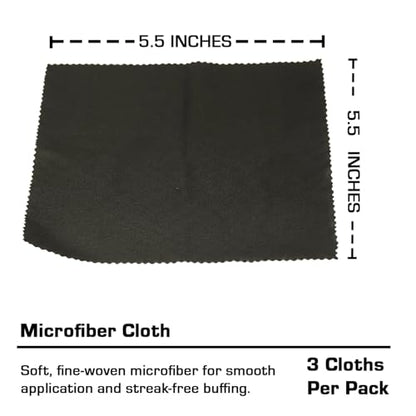 Sponge Applicator Kit 3 Pack with Microfiber Cloths | Perfect for Ceramic Coating, Nano Coating, Glass Coating, Tire Shine Detailing (3" Sponge Kit) - size: 3" Sponge Kit