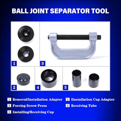 Ball Joint Removal Tool Kit,10PC Ball Joint Press Kit for Most 2WD 4WD Cars and Light Trucks (Blue) - color: blue