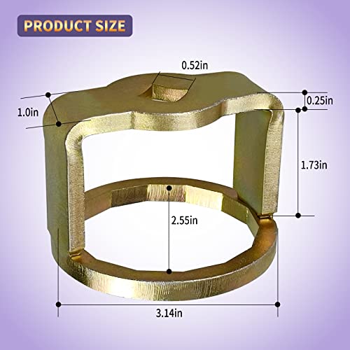 1726 Oil Filter Socket Wrench Removal Tool-64mmx14 Flute Canister Oil-filter Cap Remover Wrench Compatible with Lexus/Scion/Toyota Oil Cup and Infiniti,Nissan,Honda Spin-on Filter Housing-4/6/8 Cyl