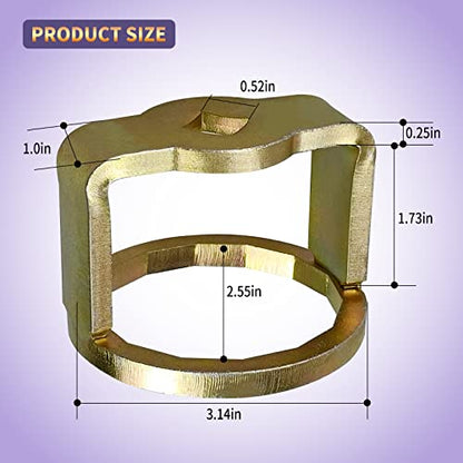 1726 Oil Filter Socket Wrench Removal Tool-64mmx14 Flute Canister Oil-filter Cap Remover Wrench Compatible with Lexus/Scion/Toyota Oil Cup and Infiniti,Nissan,Honda Spin-on Filter Housing-4/6/8 Cyl