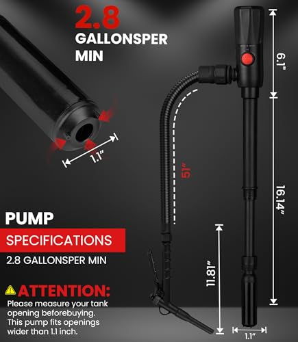 2.8GPM Automatic Electric Fuel Transfer Pump with Hand-Stop Battery Powered Fuel Transfer Pump, USB-C Charging Gas Pump for Gas Can, Transfers Gasoline, Diesel, Water - color: 2.8 GPM With Hand Nozzle