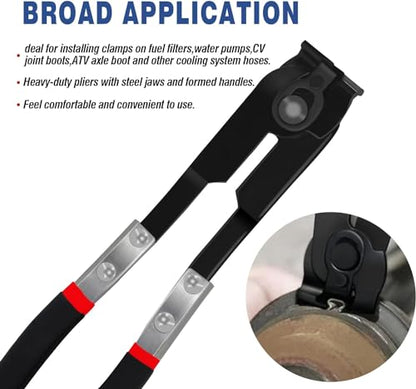 Auto CV Joint Axle Boot Clamp Pliers Tool, CV Joint Boot Clamps Pliers - Ear Type Extension Ear Boot Tie Pliers For Most Cars ATV UTV